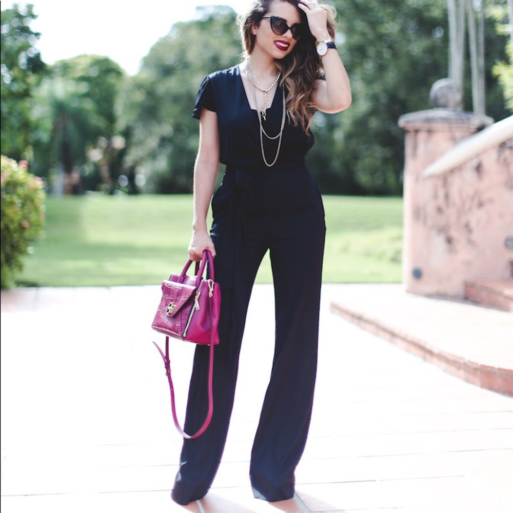 DVF black jumpsuit